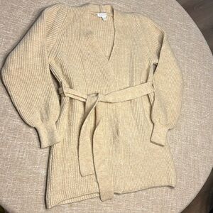 Topshop Open Front Belted Cardigan